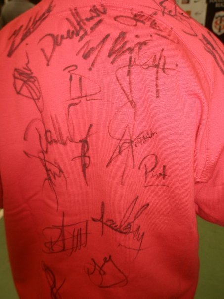 Maillot du Stade toulousain dédicacé par toute l'équipe.